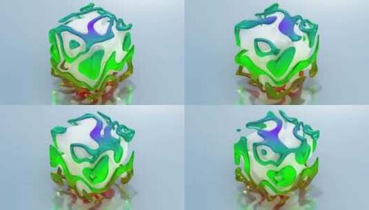 未来主义彩色3D立方体12高清在线视频素材下载