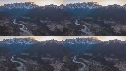 4K西藏南迦巴瓦日山延时高清在线视频素材下载
