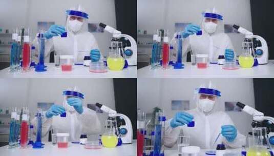 在化学研究实验室工作的科学家高清在线视频素材下载