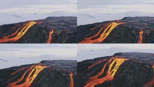 熔岩，火山，喷发，玄武岩高清在线视频素材下载