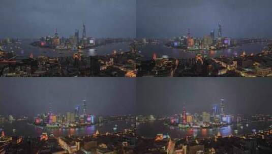 上海陆家嘴夜景0011高清在线视频素材下载