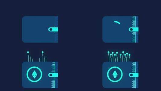 以太坊加密货币数字钱包高清在线视频素材下载