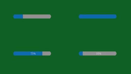 进度条动画绿屏抠像，滚动条行走纯绿色背景高清在线视频素材下载