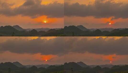 夕阳 晚霞 天空 治愈系 黄昏 唯美高清在线视频素材下载