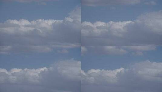 蓝天之上的蓬松白云高清在线视频素材下载