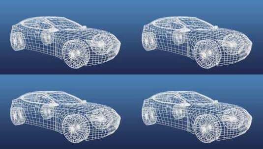 跑车的3D模型高清在线视频素材下载