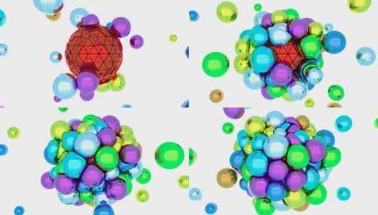 金属球软体物理弹性球数字设计理念高清在线视频素材下载