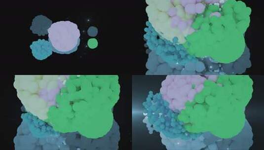 抽象球体气泡3D渲染高清在线视频素材下载