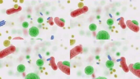 人体微生物组医学科学人体健康人体内的细菌高清在线视频素材下载