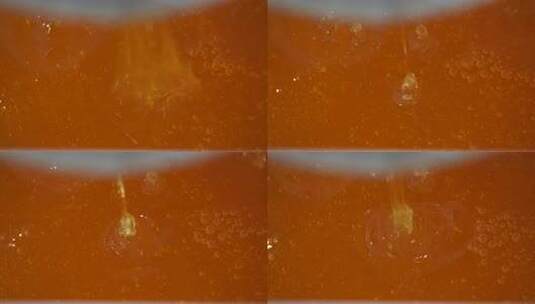 取蜂蜜汁水特写高清在线视频素材下载
