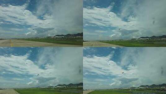 蓝天 白云 飞机 天空 飞机窗 航班高清在线视频素材下载
