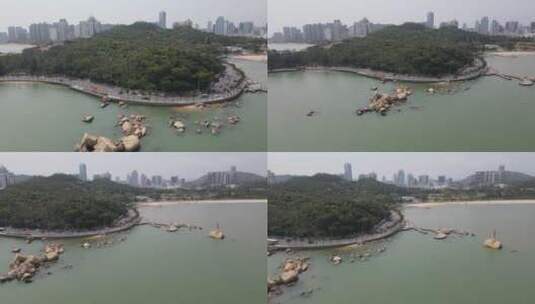 珠海沿海公路交通航拍高清在线视频素材下载