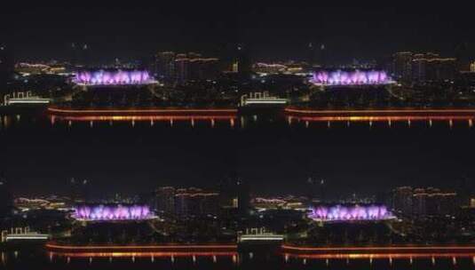 航拍杭州城市风光亚运会场馆高清在线视频素材下载