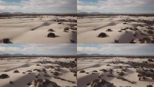 航拍一望无际的沙漠高清在线视频素材下载
