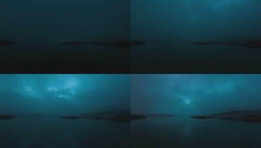 延时视频高原湖泊天黑到天亮云层变化高清在线视频素材下载