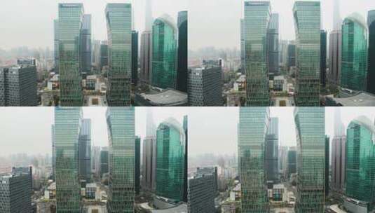 上海航拍摩天大楼高清在线视频素材下载