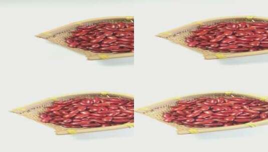 健康营养食物五谷杂粮红色芸豆高清在线视频素材下载