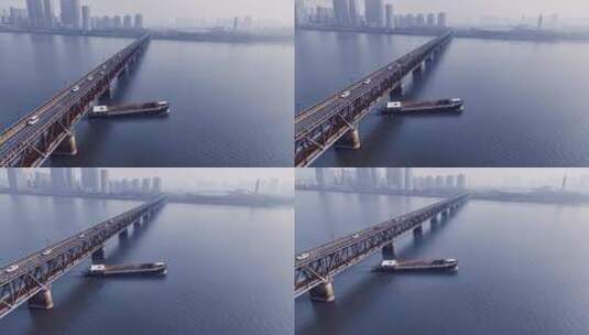 杭州钱塘江大桥高清在线视频素材下载