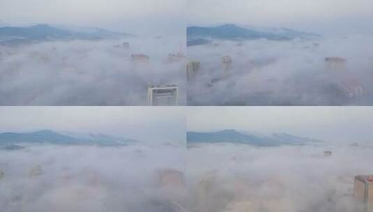 威海平流雾延时高清在线视频素材下载