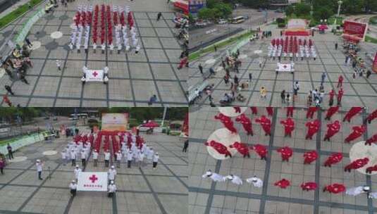 衢州红十字会活动高清在线视频素材下载