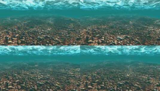 3D中清水下的岩石背景高清在线视频素材下载