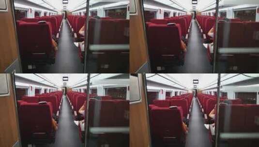 乘坐高铁，高铁内部高清在线视频素材下载