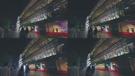 北京三里屯街道夜景高清在线视频素材下载