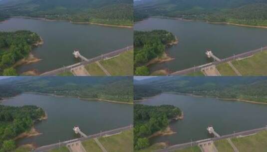 4K航拍中型水库 环绕2高清在线视频素材下载
