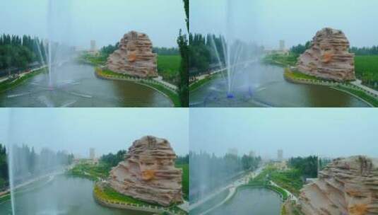 新疆若羌县城风貌高清在线视频素材下载