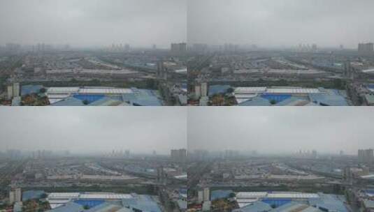 航拍湖北襄阳城市高楼建筑高清在线视频素材下载