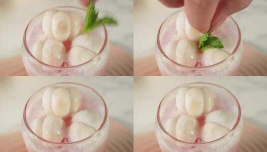 山竹果汁榨汁冰饮水果沙冰高清在线视频素材下载