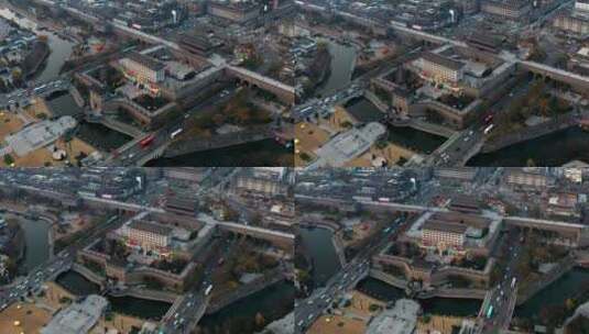 陕西省西安市西安城墙永宁门城楼航拍高清在线视频素材下载