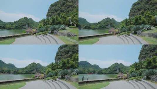 广西柳州山水龙潭公园自然风光美景高清在线视频素材下载