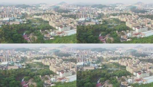 航拍深圳龙华区观澜城市建筑高清在线视频素材下载