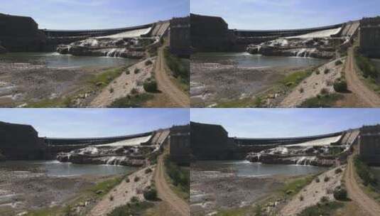 河上的大坝景观高清在线视频素材下载