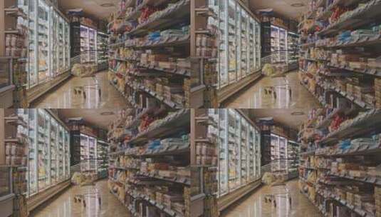 超市里的冰箱高清在线视频素材下载