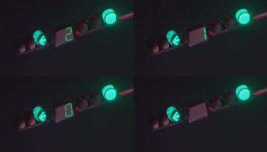 夜晚红绿灯-绿灯变红灯高清在线视频素材下载