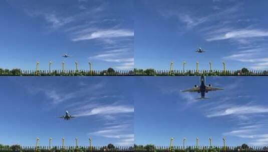 飞机起飞 飞机降落高清在线视频素材下载
