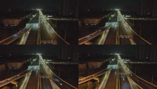 上海济阳路立交与上中路隧道高清在线视频素材下载