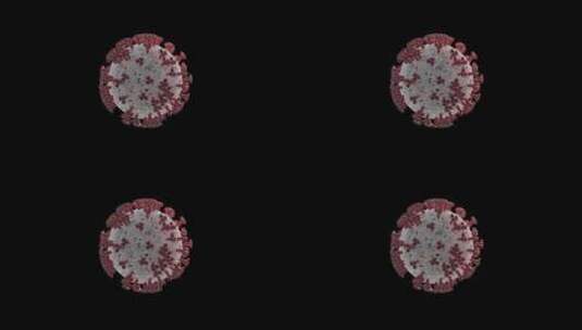 冠状病毒微观3D动态效果高清在线视频素材下载
