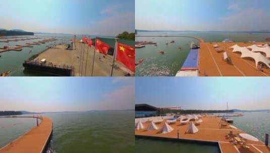 【fpv】穿越东湖帆船俱乐部高清在线视频素材下载
