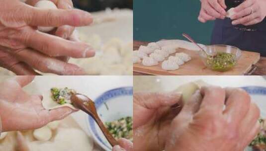 手工饺子高清在线视频素材下载