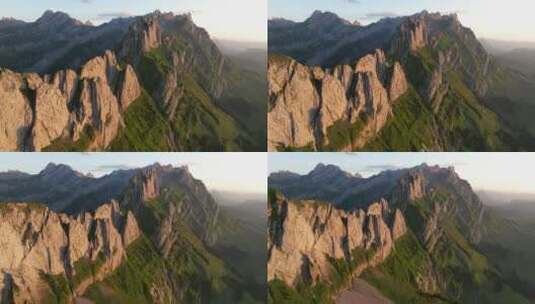 航拍山脉景观高清在线视频素材下载