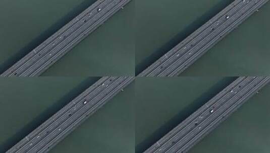 高清航拍水上公路桥高清在线视频素材下载