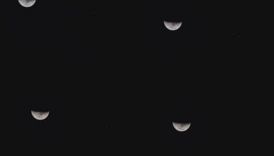 广州夜晚天空木星伴月天文现象延时高清在线视频素材下载