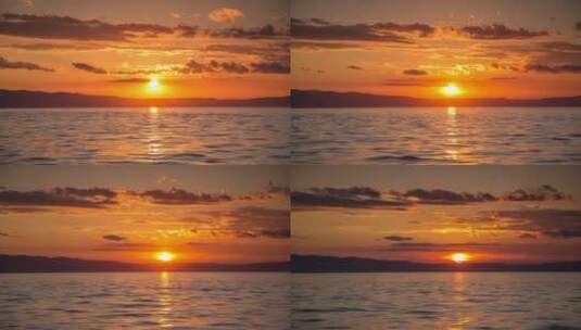 海上日落 夕阳高清在线视频素材下载