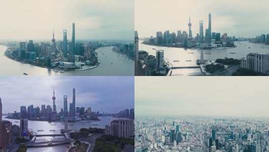 上海陆家嘴全景高清在线视频素材下载
