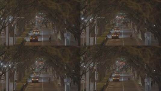 城市夜景街道  夜景车流高清在线视频素材下载