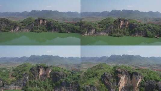 广西崇左雨花石4A景区航拍高清在线视频素材下载