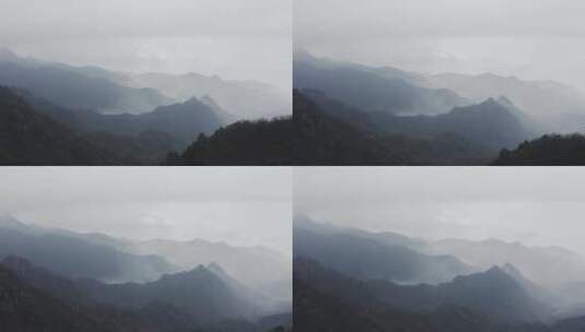 4K航拍杭州大明山脉雾中云海高清在线视频素材下载
